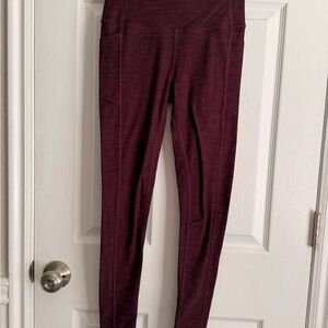 Victoria's Secret Maroon High-Rise Leggings